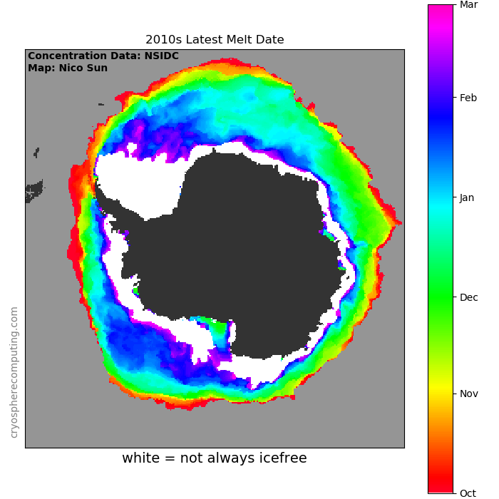 Antarctic Latest Melt Date
