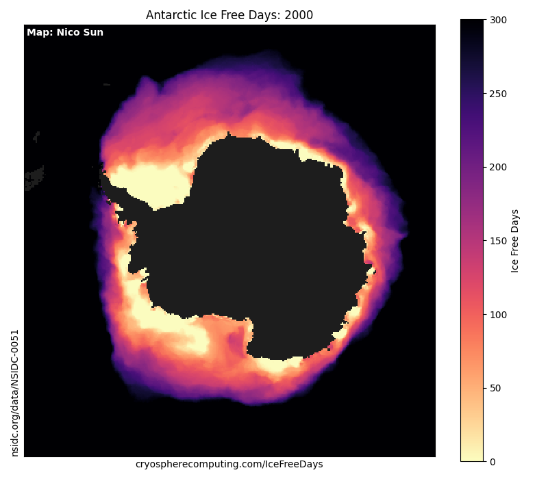 Antarctic Ice Free Days
